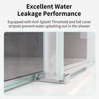 56-60 Inch Double Sliding Frameless Soft-Close Shower Door