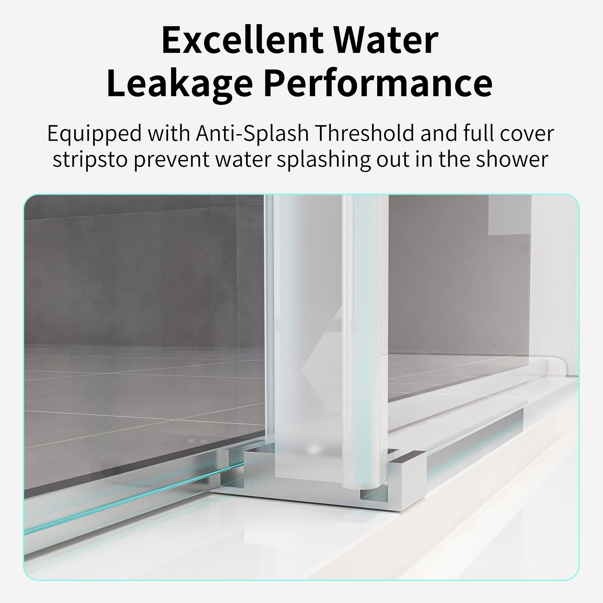 56-60 Inch Double Sliding Frameless Soft-Close Shower Door