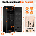 Biometric Large Gun Safe - 57" Quick Access Rifle Safe