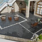 WPC Wood-Plastic Composite Patio Floor Tiles - Pack of 22