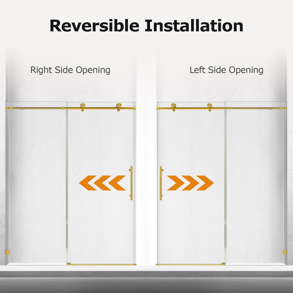 Frameless Single Sliding Soft-Close Shower Doors
