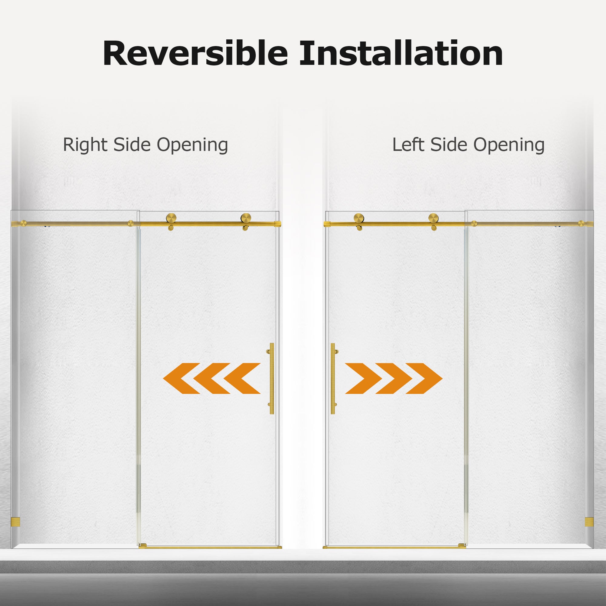Frameless Single Sliding Soft-Close Shower Doors