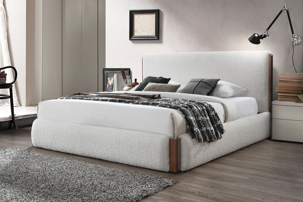 Sandro Boucle Bench, 51 Inches Wide, Beige