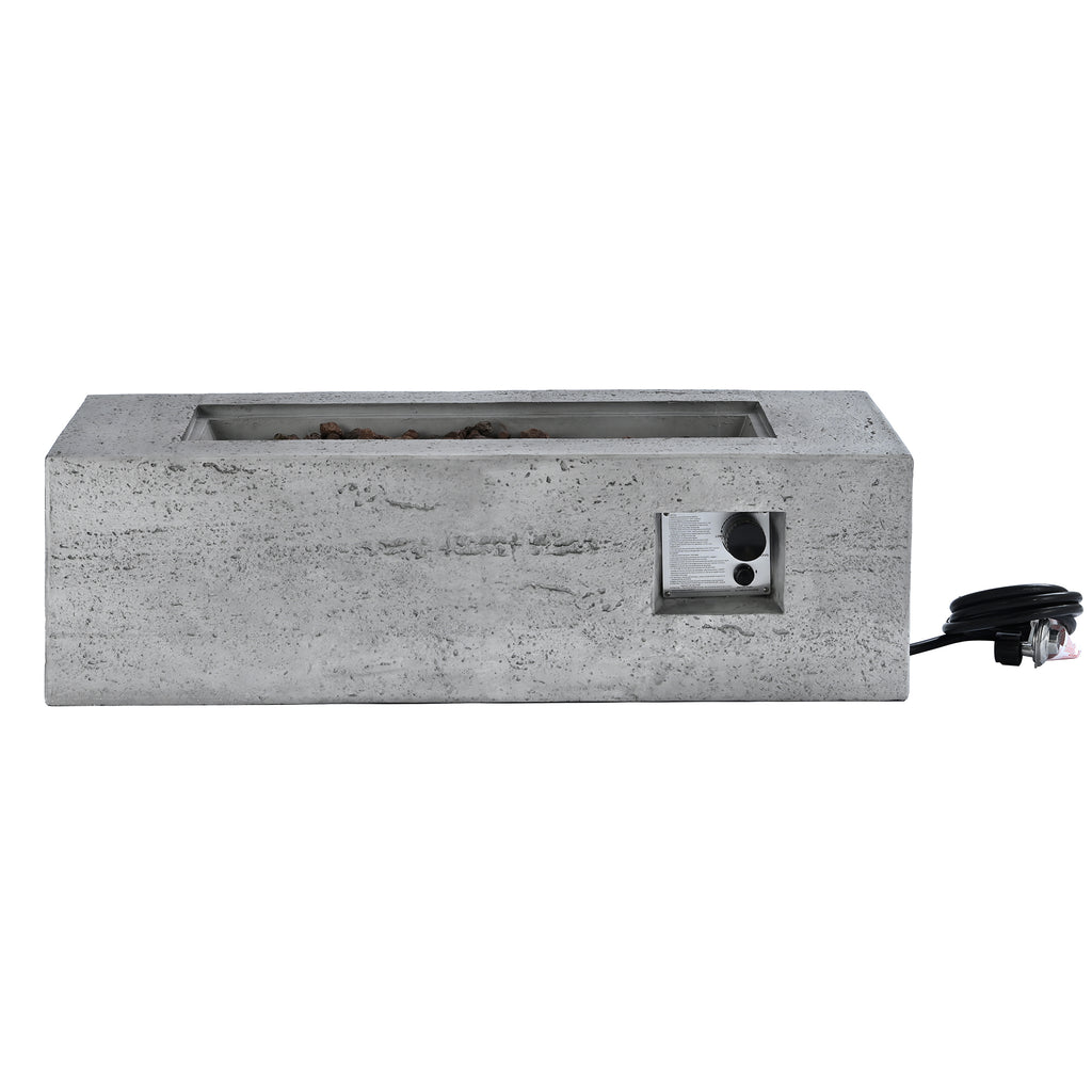 U_STYLE Outdoor Rectangular Propane Fire Pit 40000 BTU