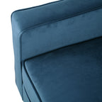 Blue Velvet Upholstered Club Chair