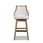 Bahama 30" Cane Rattan High-Back Swivel Bar Stool