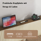 Queen Size Platform Bed with Charging Station