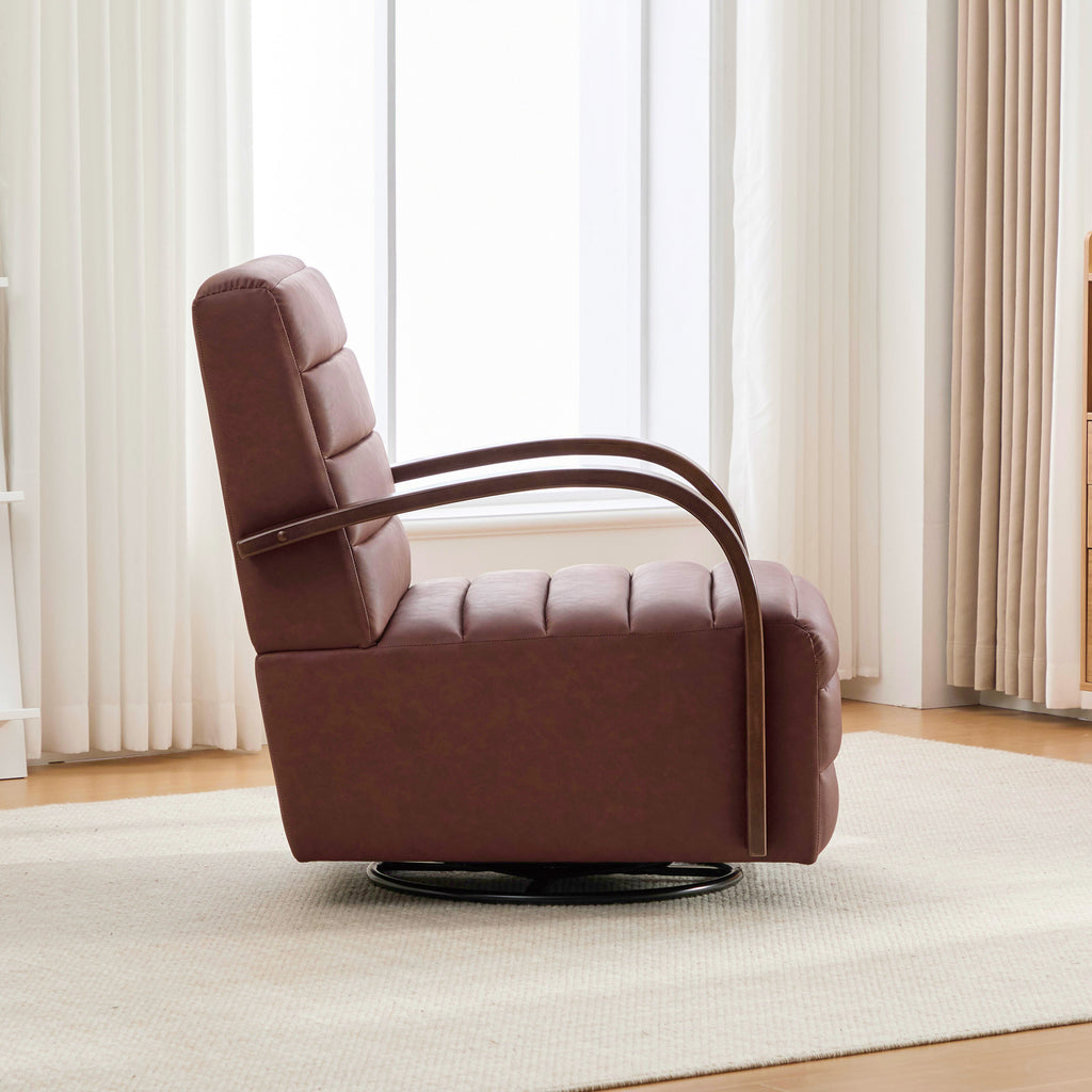 30.7"W Modern Upholstered 360° Swivel Accent Chair