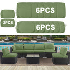 Cushion Covers for 7 Pcs Wicker Rattan Sectional Sofa
