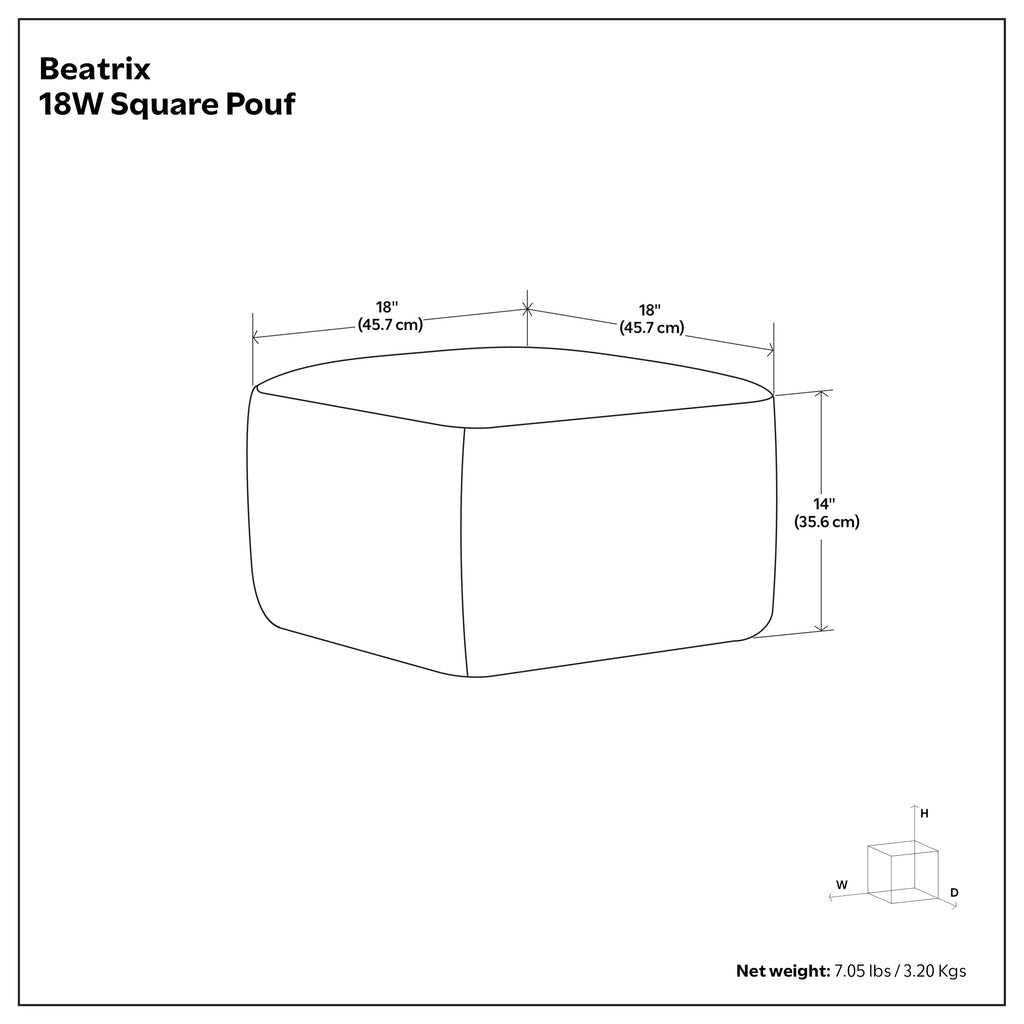 Beatrix Square Pouf