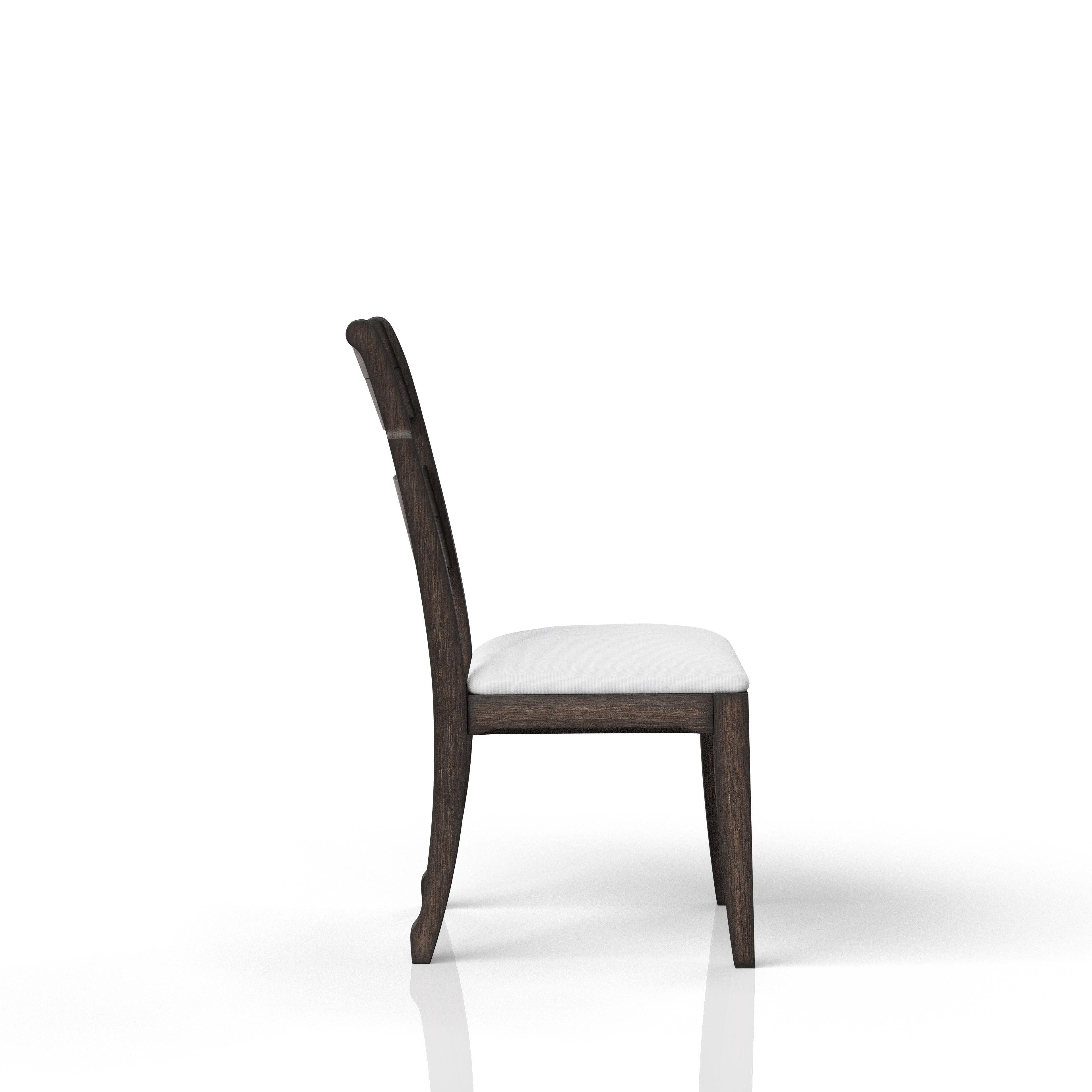 Chocolate Upholstered Seat Side Chair
