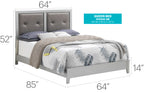 Transitional Queen Bed In Elegant