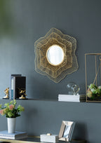 D27x2.4" Metal Mirror – Wall Mounted Decor