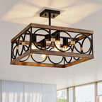 4-Light Square Kitchen Island Light Fixture