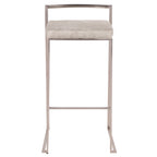 Contemporary Stackable Barstool in Stainless Steel with Light