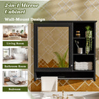 30 Inch Wall-Mount 2-in-1 Mirror Cabinet