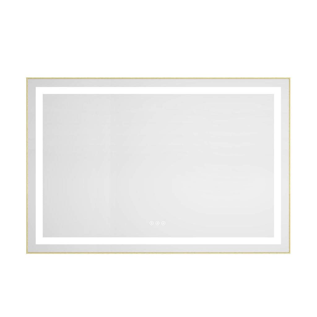 48" x 32" LED Bathroom Mirror with Front and Backlight