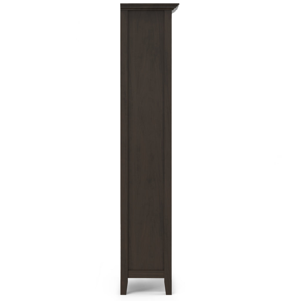 Amherst 24 Inch Solid Wood 5 Shelf Bookcase in Hickory