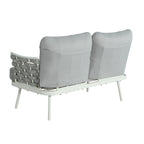 Mariano Steel Loveseat and Table Set