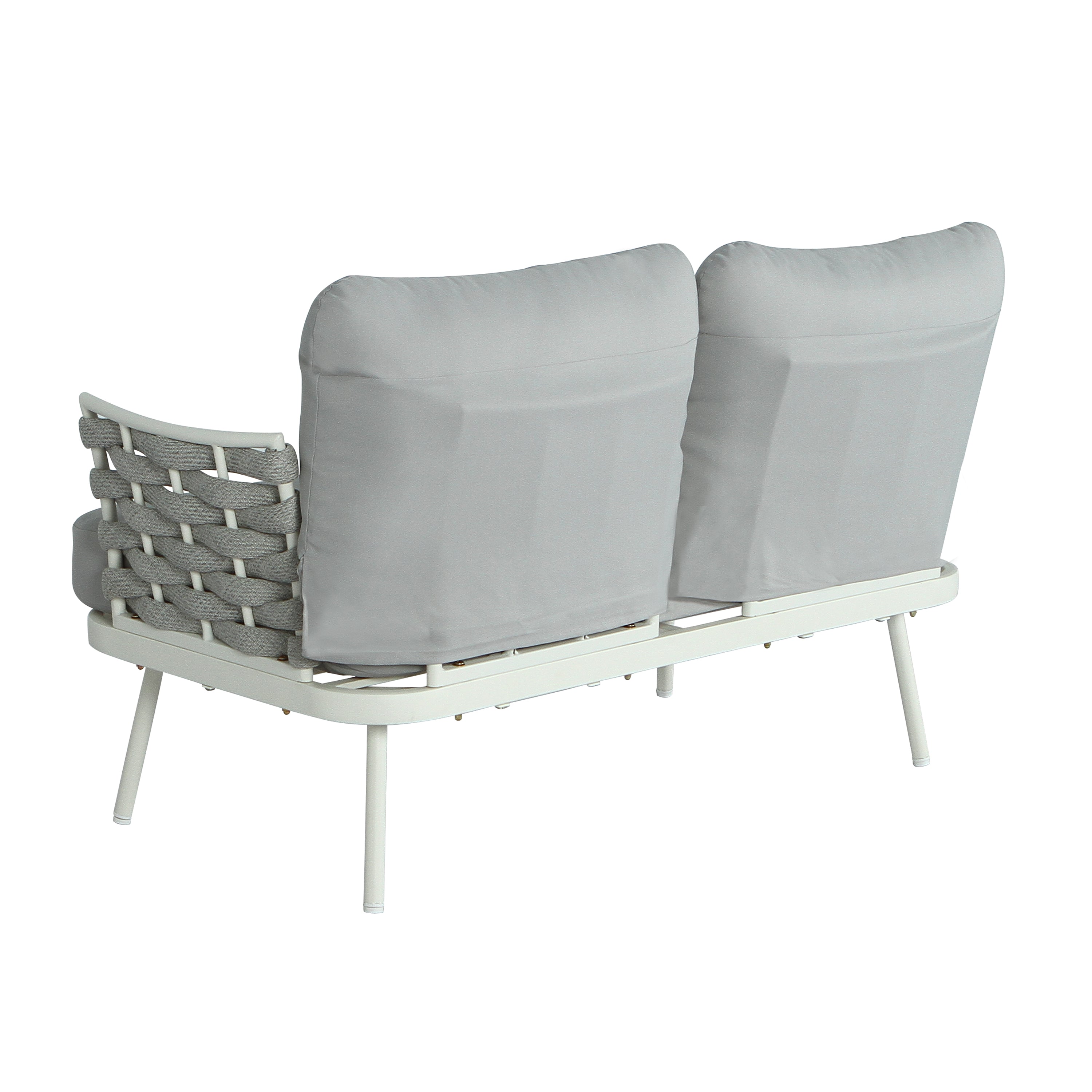 Mariano Steel Loveseat and Table Set