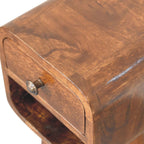 Solid Wood Extra Mini Chestnut Curve Lower Nightstand