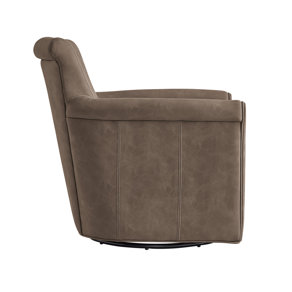 Westly Faux Leather Swivel Accent Chair