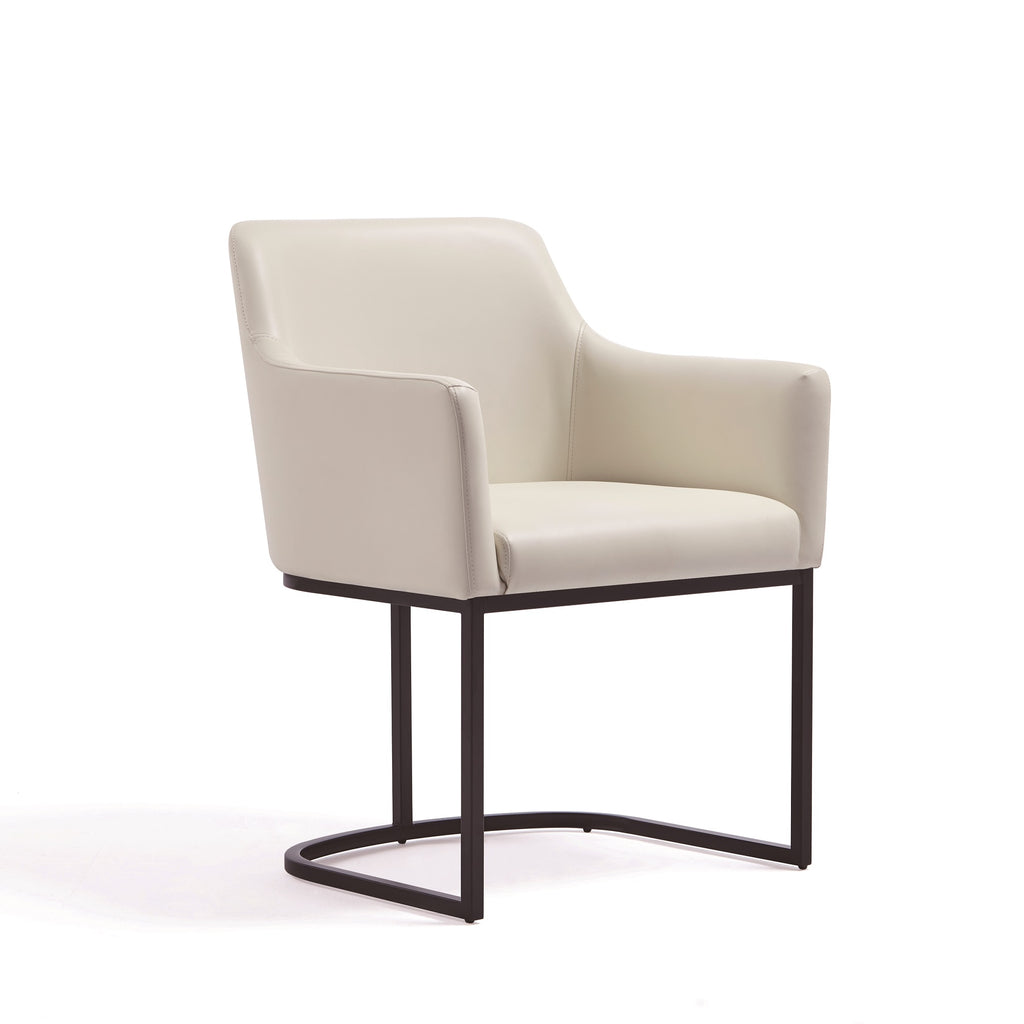 Serena Metal Vegan Leather Armchair