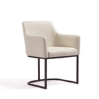 Serena Metal Vegan Leather Armchair