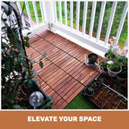 30 PCS Interlocking Deck Tiles Striped Pattern