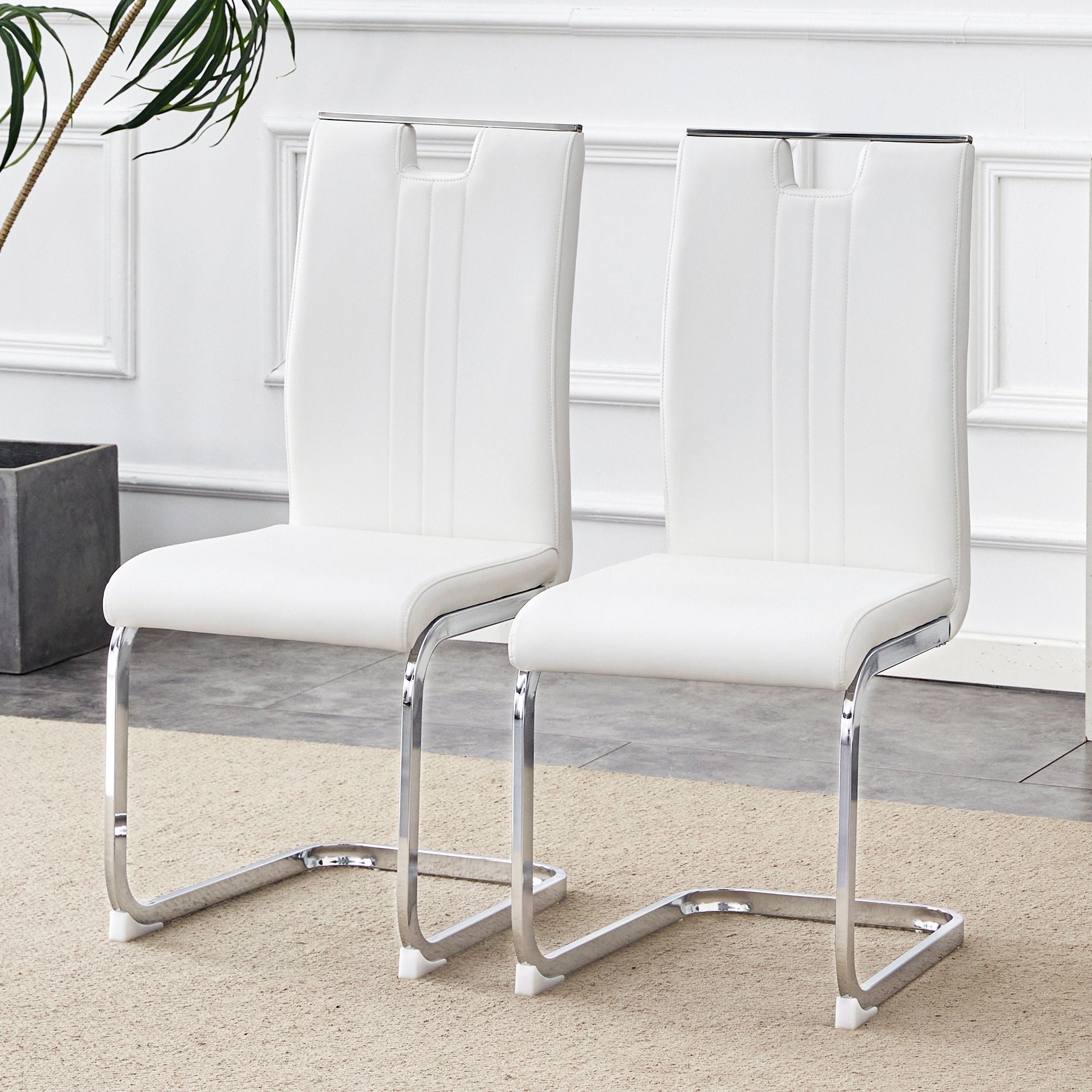 Bow Shaped Chairs with Ergonomic Design and Non-Slip Base