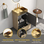 Gada 20" Striped Light Bathroom Vanity
