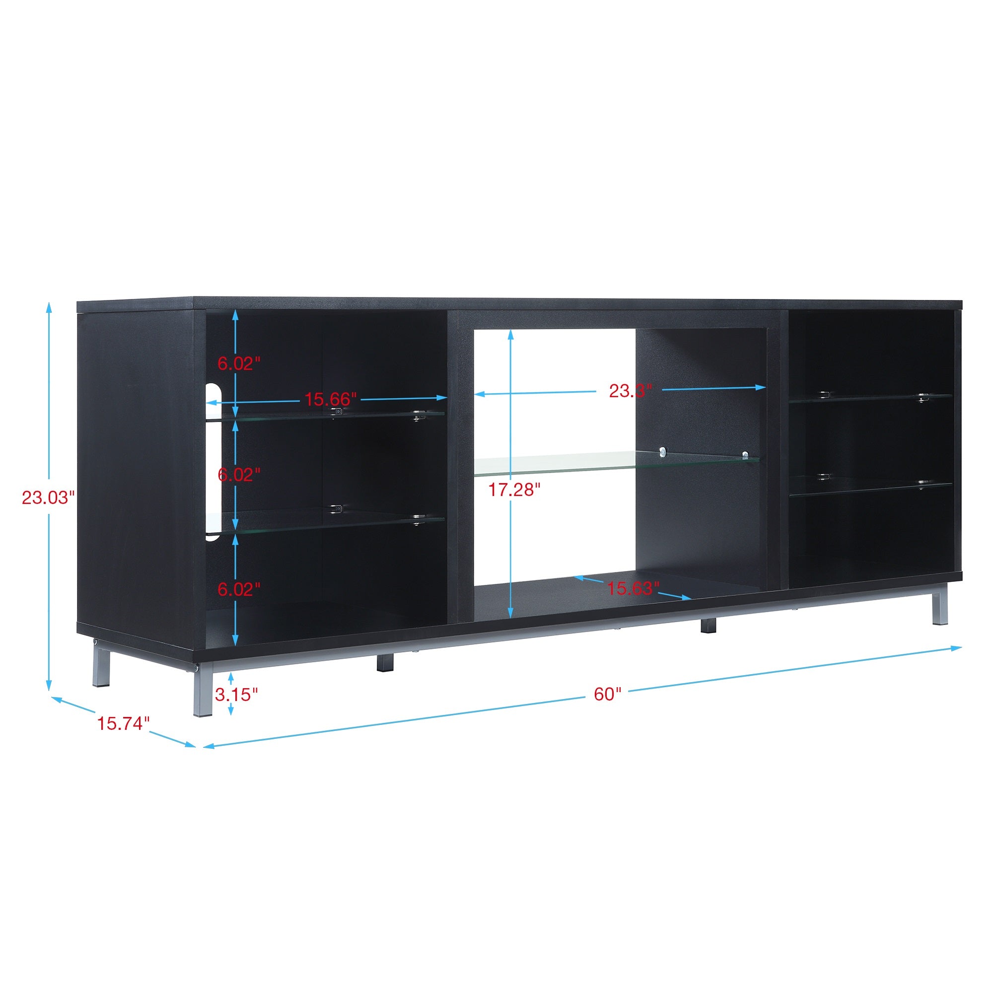 Brighton 60" TV Stand in Onyx