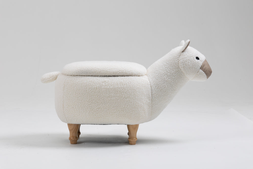 Leo the Llama Stroage Ottoman
