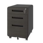 3-Drawer Mobile File Cabinet with Lock