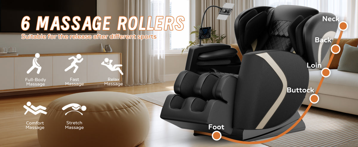 Massage Chair Recliner with Zero Gravity & Full Body Air Pressure