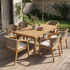 7-Piece Outdoor Acacia Wood Dining Set