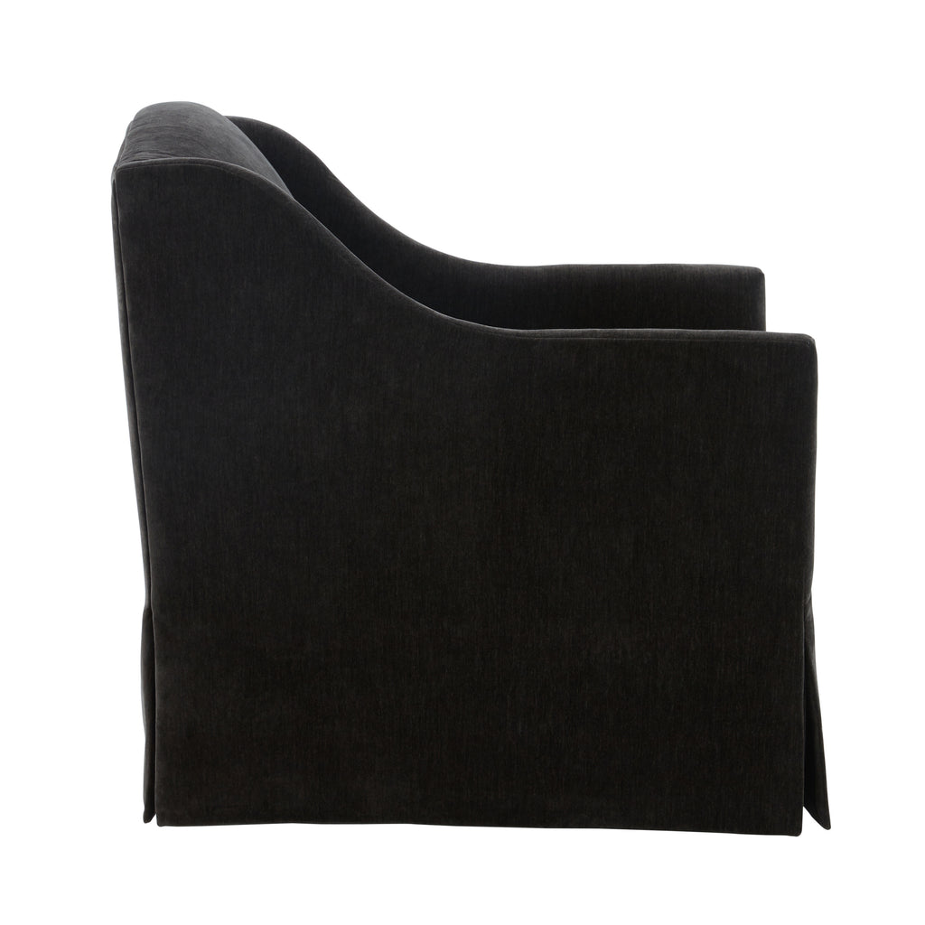 Luisa Skirted Swivel Accent Chair - Mink