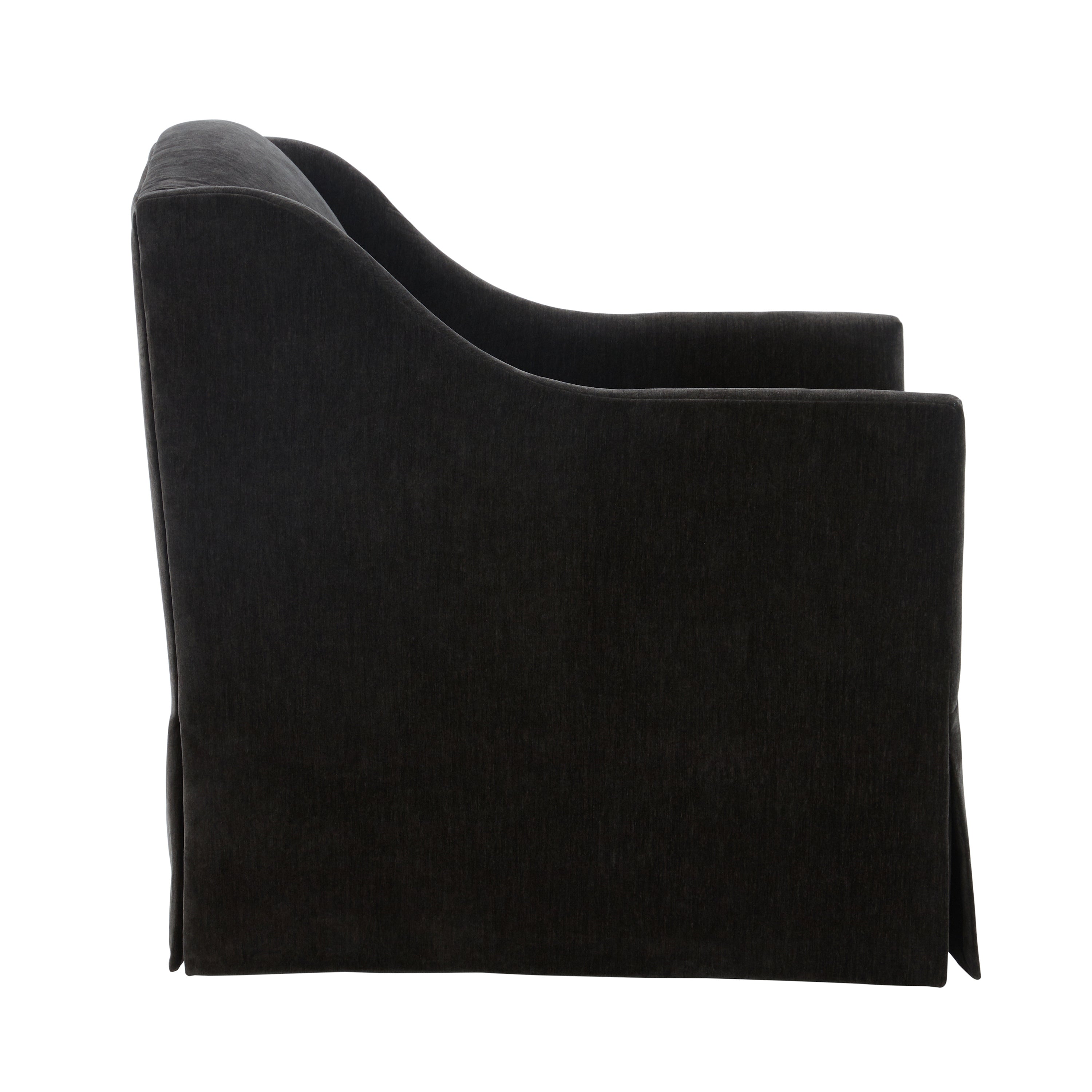 Luisa Skirted Swivel Accent Chair - Mink