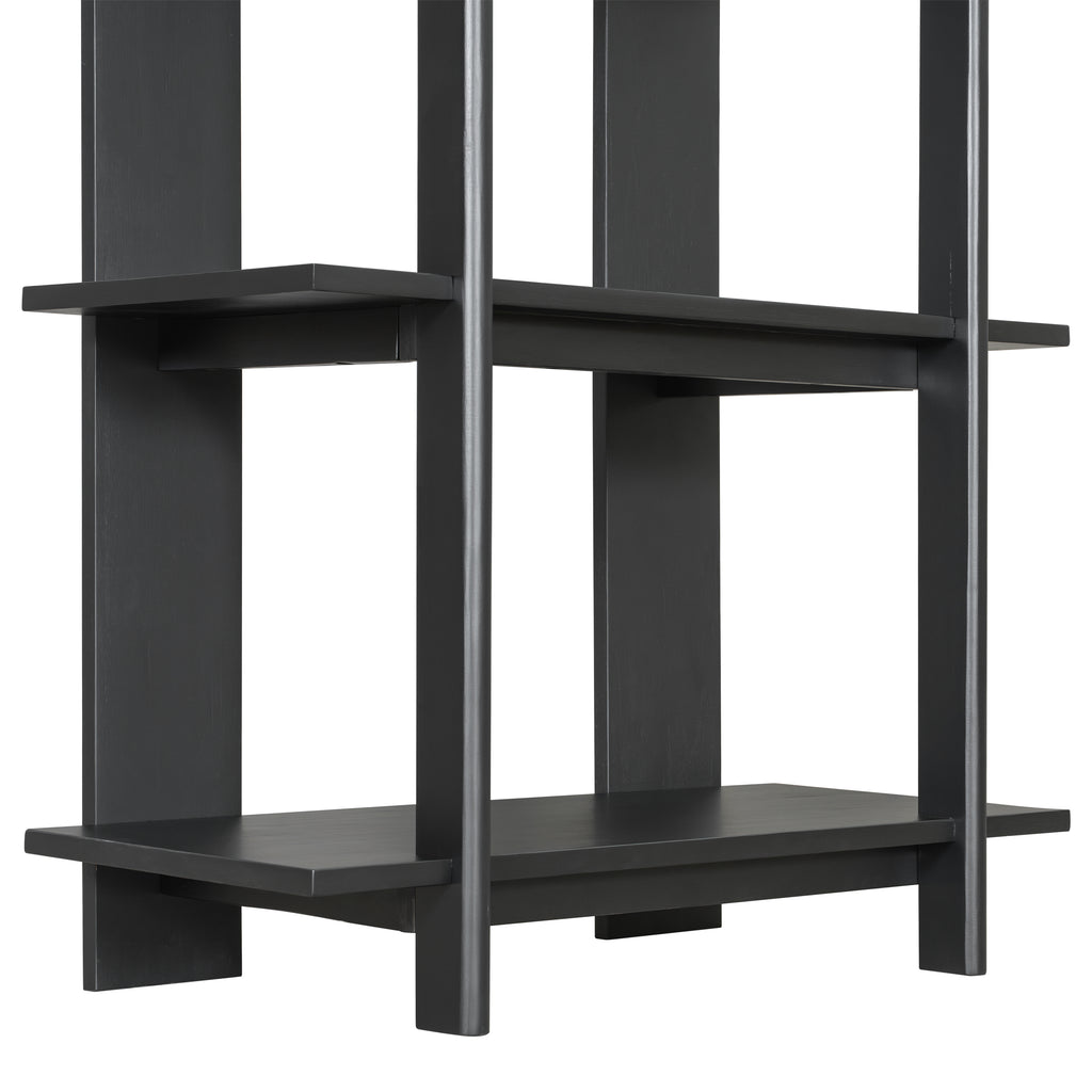 4-Tier Wooden Open Bookcase