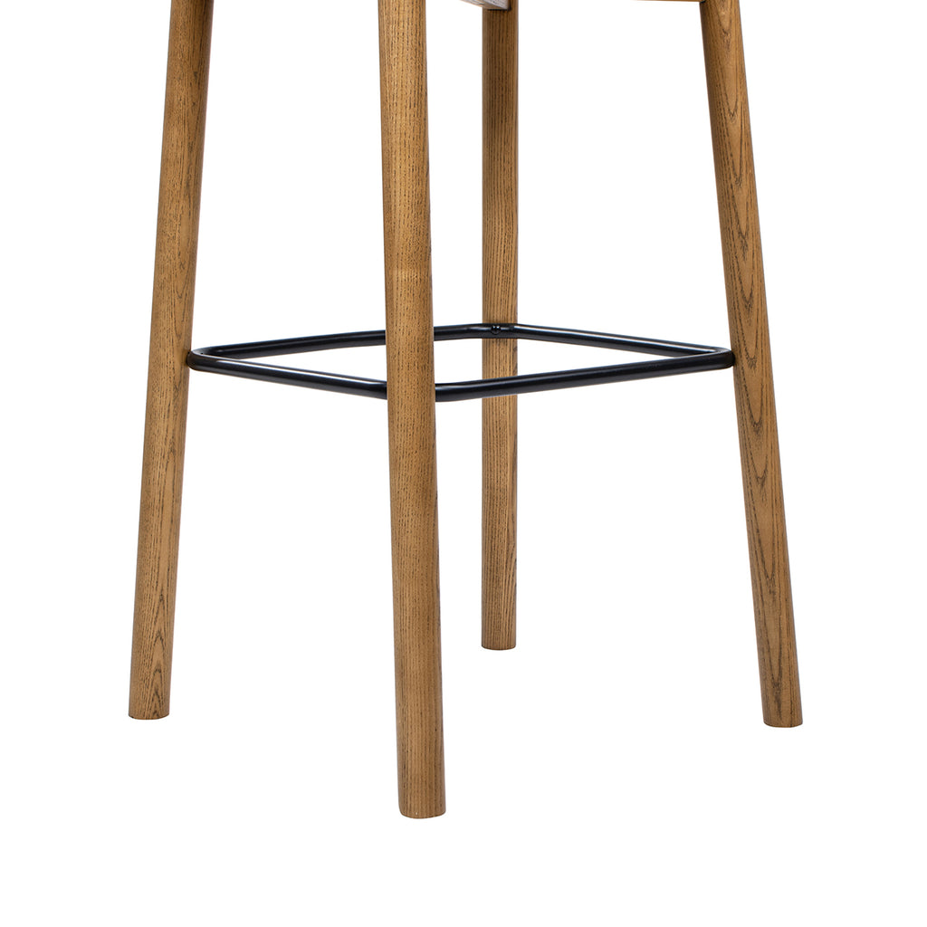 Sven 30" Modern Minimalist Low Back Wood Barstool