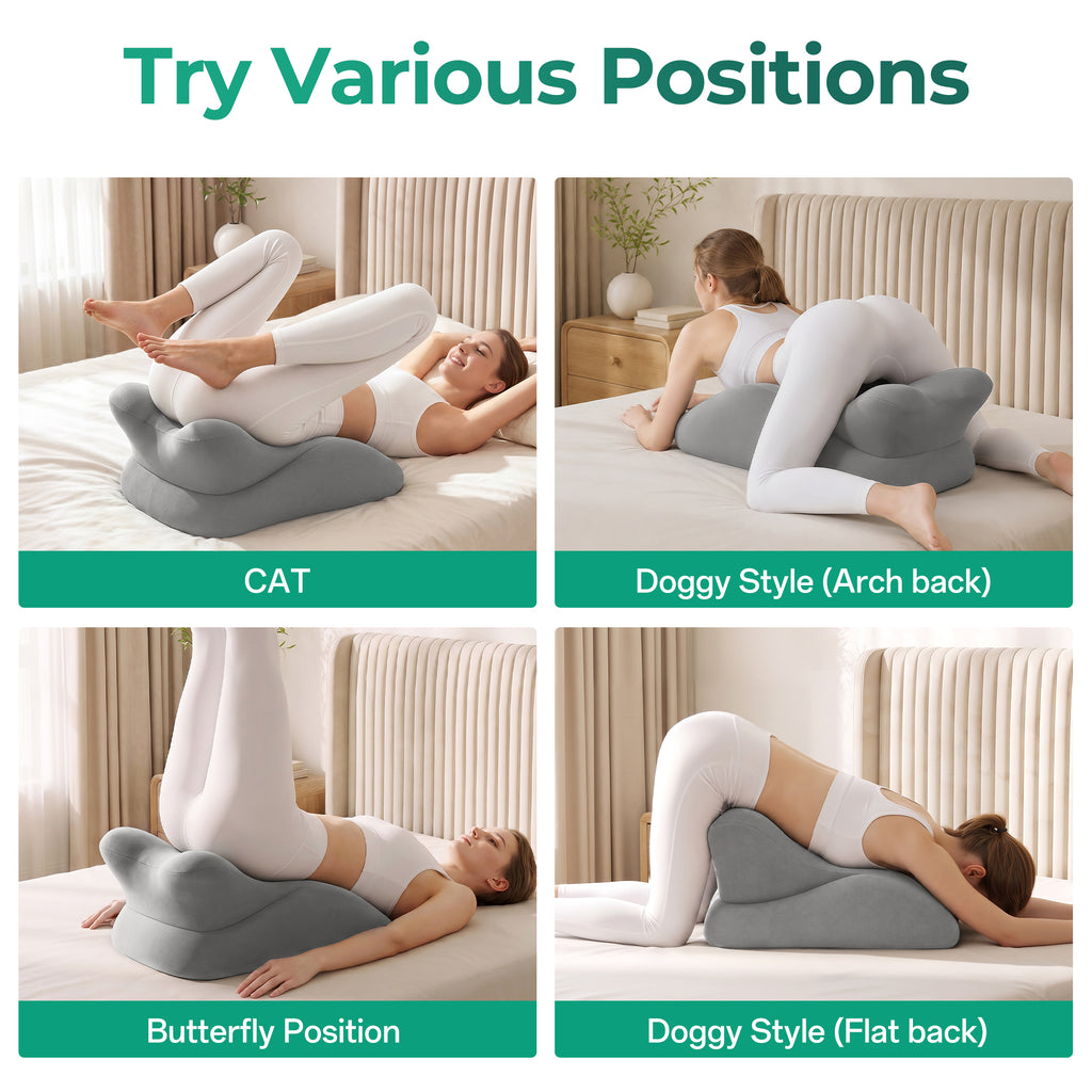 27° Ergonomic Memory Foam Support Pillow for Couples