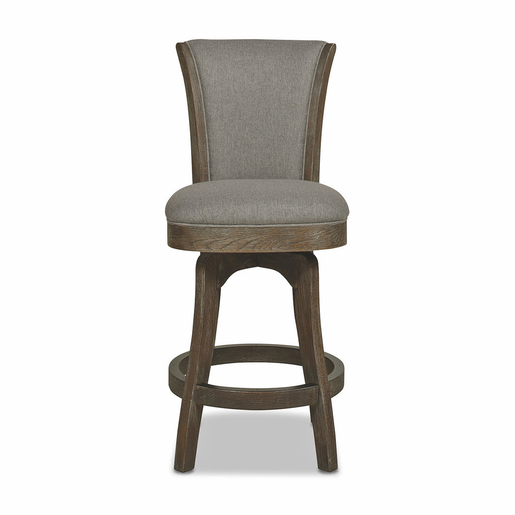 Henry 27" Armless Swivel Counter Height Bar Stool, Heathered