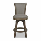 Henry 27" Armless Swivel Counter Height Bar Stool, Heathered