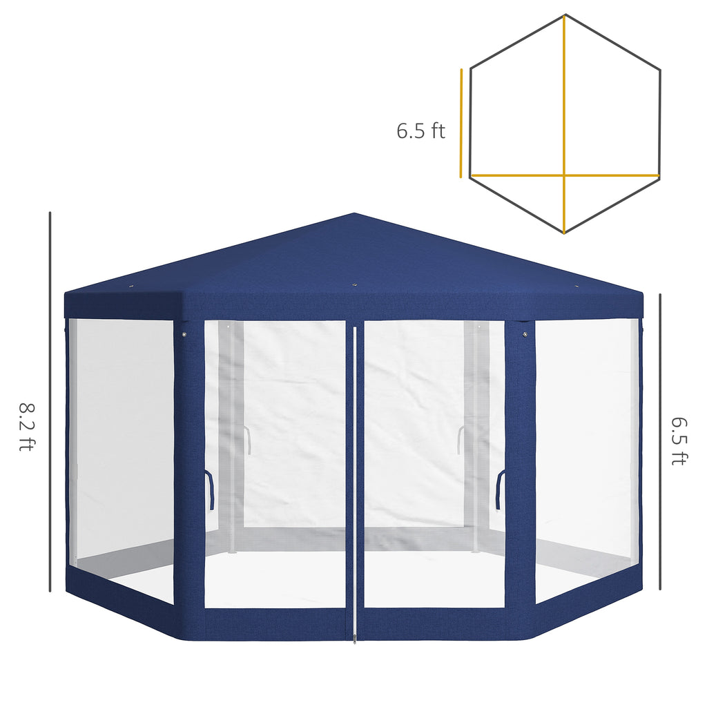 Outsunny Hexagon Outdoor Party Tent