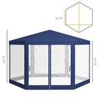 Outsunny Hexagon Outdoor Party Tent