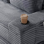70.8-Inch Corduroy Two-in-One Sofa Bed