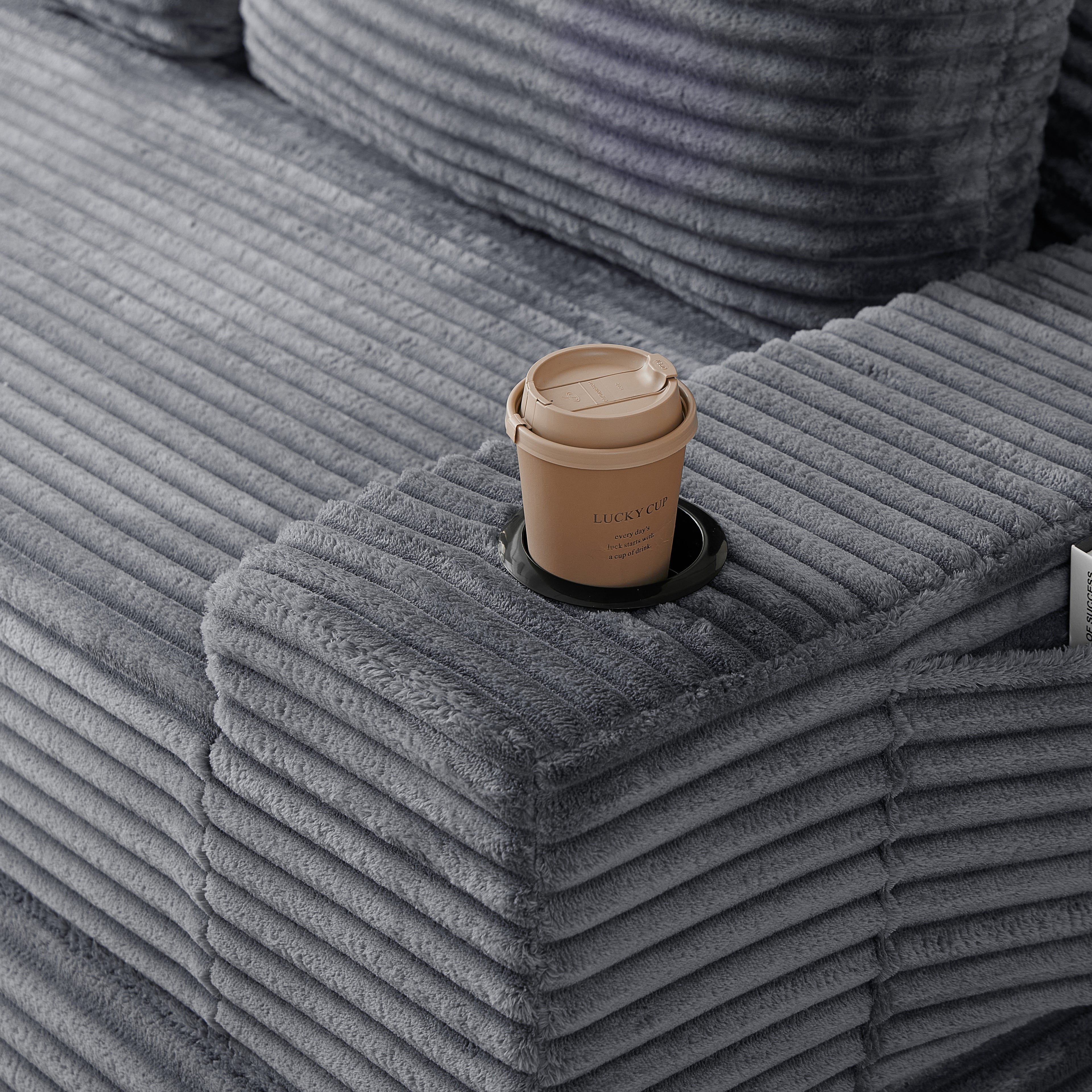 70.8-Inch Corduroy Two-in-One Sofa Bed