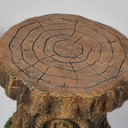 Tree Stump Fairy House Stool Garden Statue