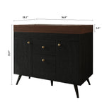 36" Modern Freestanding Bathroom Vanity with Sintered Stone Top