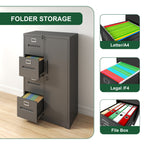 Metal Storage Vertical Filing Cabinet with Lock